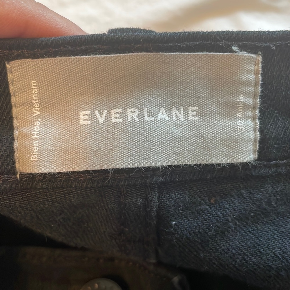 Everlane straight skinny ankle high rise jeans black size US 30